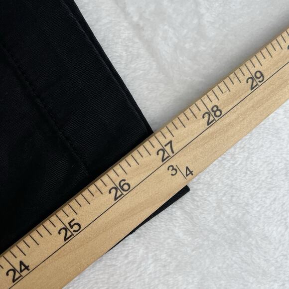 GAP M Medium High Rise Easy Wide Leg Khakis Pants Black Elastic Waist Utility - Picture 14 of 15